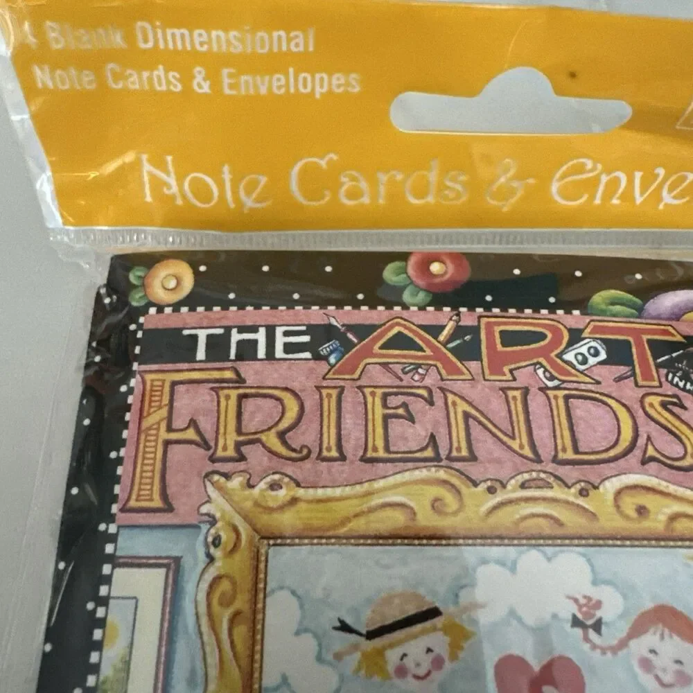 MARY ENGELBREIT 3D NOTE CARDS & ENVELOPES, THE ART OF FRIENDSHIP, NIP